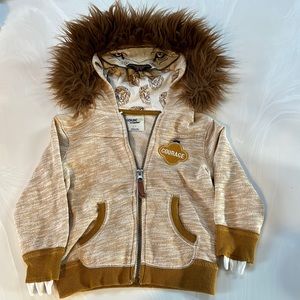 Genuine KIDS - OSHKOSH hoodie Cowardly Lion 2T